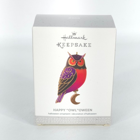 Hallmark‎ Keepsake Ornament 2016 Happy OWL oween Metal Edythe Kegrize Halloween - Picture 5 of 10